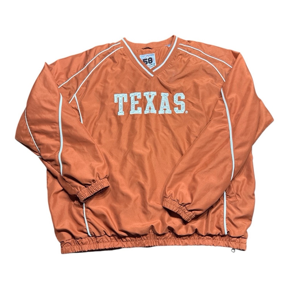 Vintage Y2K Men's University Of Texas 58 Sports Pullover Jacket Size XXL